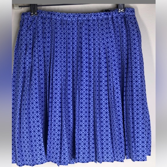Banana republic pleated blue patterned skirt - Picture 2 of 5